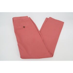 Sid Mashburn Men's 32 Red Khaki Cotton Twill Chino Pants Trousers Size 32x27